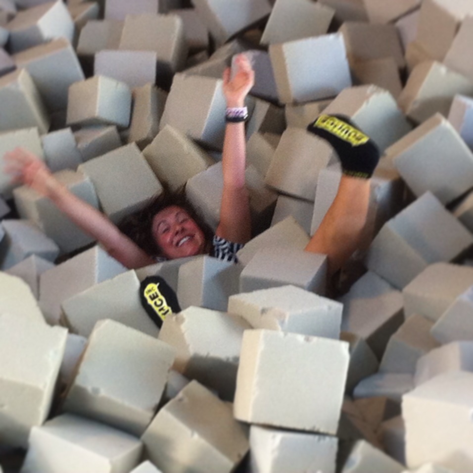 Guaranteed belly laughing activity = trying to get out of the foam pit. 